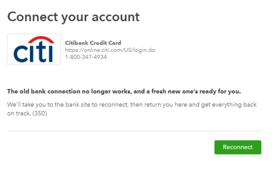 Why Citibank Not Connecting